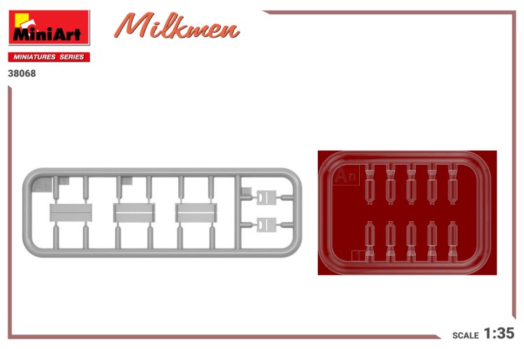 1:35 MiniArt 38068 Milk Men - 2 Figures and Milk Barrels - Min38068 plastic4 - MIN38068