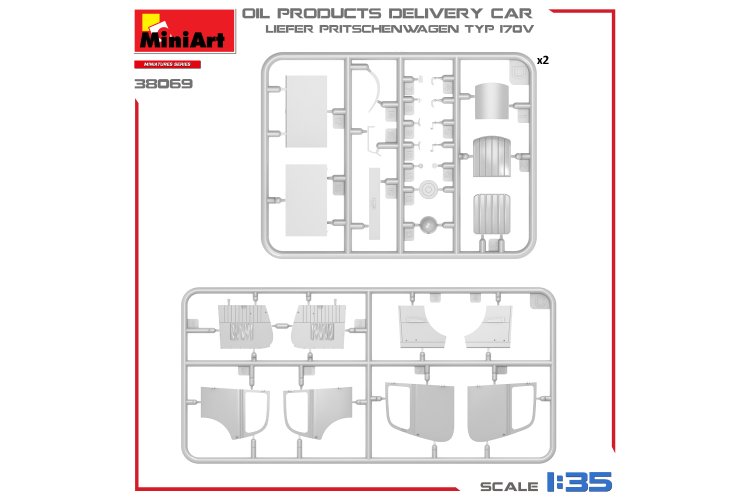 1:35 MiniArt 38069 Mercedes Liefer Pritschenwagen Typ 170V Oil Products Delivery Car - Min38069 11 - MIN38069