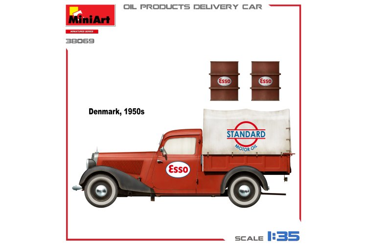 1:35 MiniArt 38069 Mercedes Liefer Pritschenwagen Typ 170V Oil Products Delivery Car - Min38069 2 - MIN38069