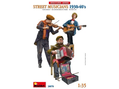 1:35 MiniArt 38078 Straat Muzikanten - 3 Figuren - Min38078 - MIN38078