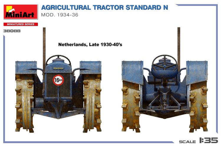 1:35 MiniArt 38088 Standard Fordson N Model 1934-36 - Agricultural Tractor - Min38088 10 - MIN38088