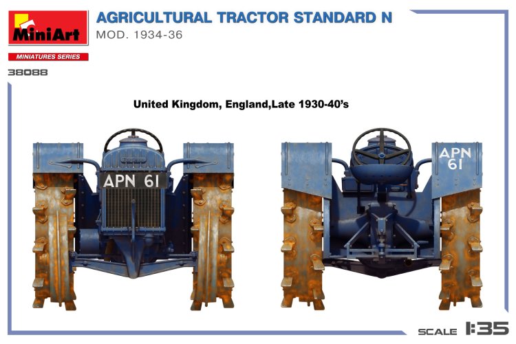 1:35 MiniArt 38088 Standard Fordson N Model 1934-36 - Agricultural Tractor - Min38088 7 - MIN38088