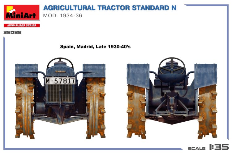 1:35 MiniArt 38088 Standard Fordson N Model 1934-36 - Agricultural Tractor - Min38088 9 - MIN38088