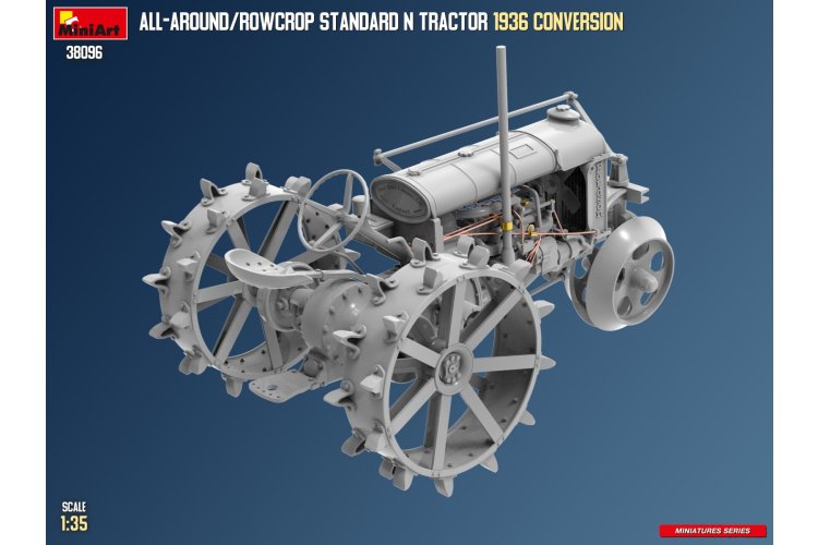 1:35 MiniArt 38096 Fordson N Tractor All-Around/Rowcrop - 1936 Conversie - Landbouwvoertuig - Min38096 10 - MIN38096