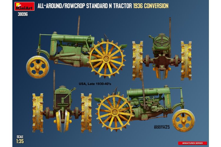 1:35 MiniArt 38096 Fordson N Tractor All-Around/Rowcrop - 1936 Conversie - Landbouwvoertuig - Min38096 3 - MIN38096