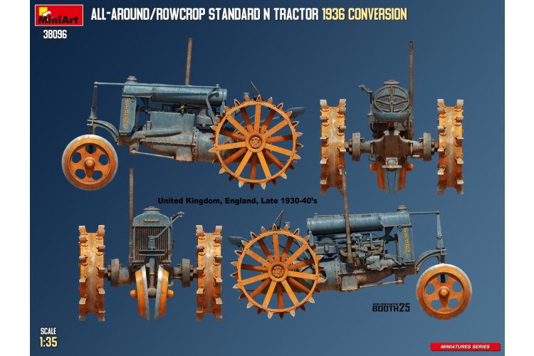 1:35 MiniArt 38096 Fordson N Tractor All-Around/Rowcrop - 1936 Conversie - Landbouwvoertuig - Min38096 4 - MIN38096