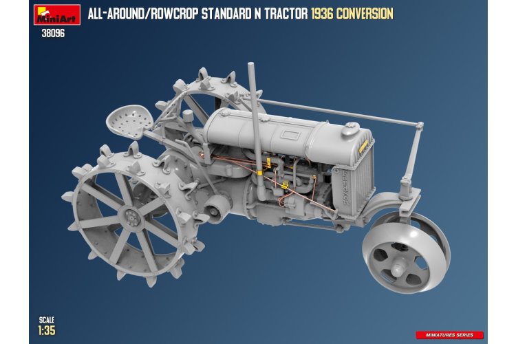 1:35 MiniArt 38096 Fordson N Tractor All-Around/Rowcrop - 1936 Conversie - Landbouwvoertuig - Min38096 9 - MIN38096
