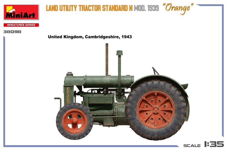 1:35 MiniArt 38098 Land Utility Tractor Standard Fordson N Orange - Model 1939 - Landbouwvoertuig - Min38098 6 - MIN38098