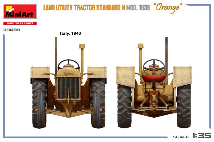 1:35 MiniArt 38098 Land Utility Tractor Standard Fordson N Orange - Model 1939 - Landbouwvoertuig - Min38098 9 - MIN38098