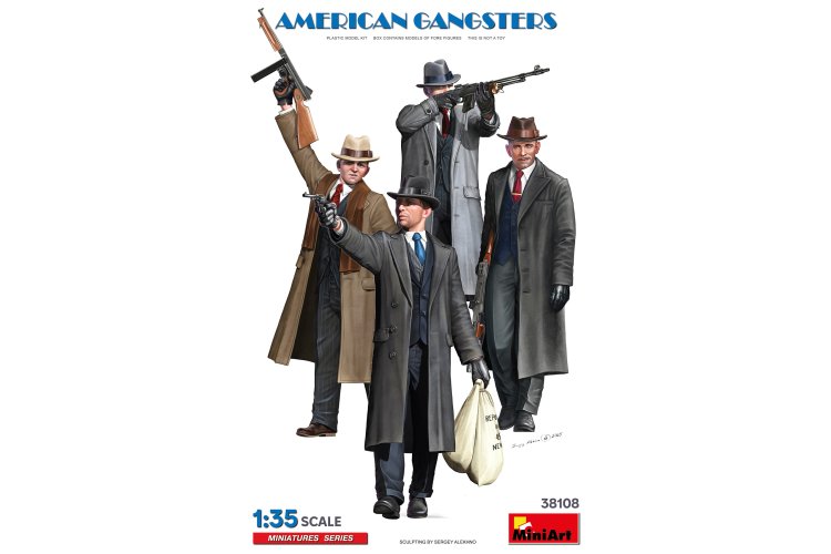 1:35 MiniArt 38108 Amerikaanse Gangsters met Realistische Gangsterposes - 4 Figuren - Min38108 1 - MIN38108