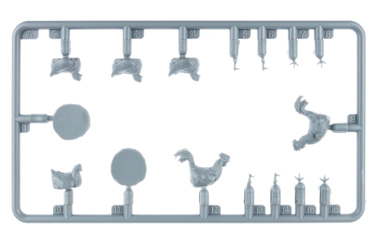 1:35 MiniArt 38112 Chickens &ndash; 30 Pieces - Min38112 2 - MIN38112