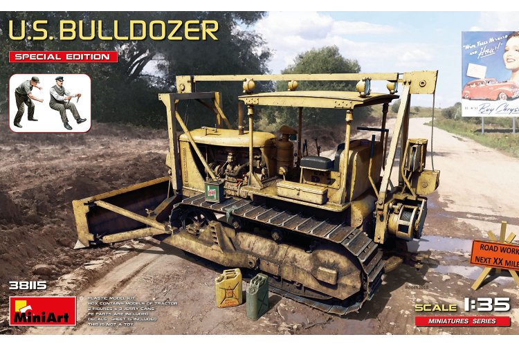 1:35 MiniArt 38115 U.S. Bulldozer - Special Edition - Amerikaanse Bulldozer - Min38115 1 - MIN38115