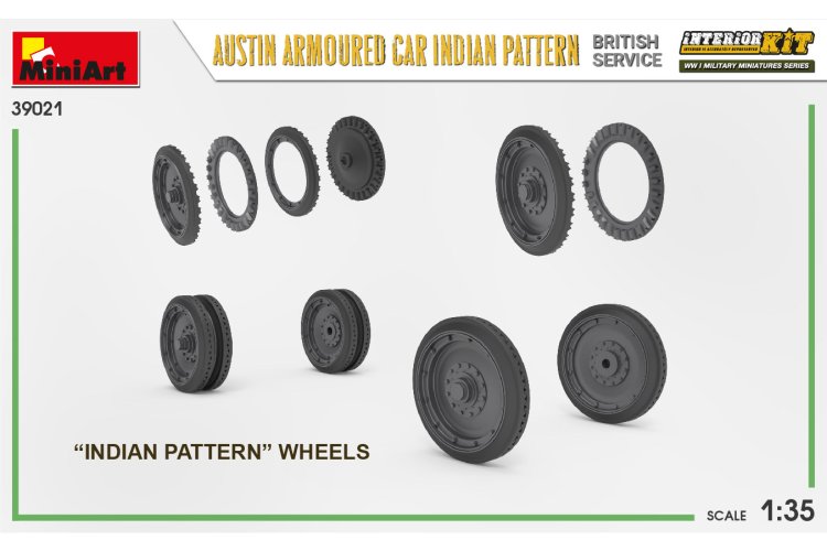 1:35 MiniArt 39021 Austin Armoured Car - Indian Pattern British Service w/Interior - Min39021 4 - MIN39021