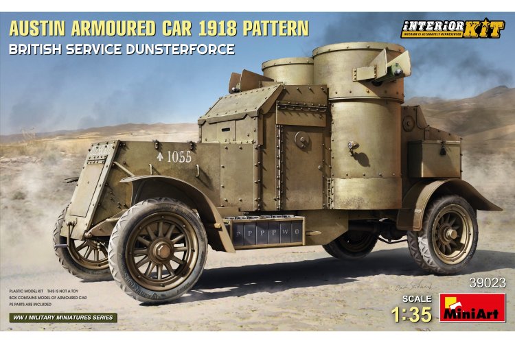 1:35 MiniArt 39023 Austin Armored Car 1918 Pattern - British Service Dunsterforce with Full Interior - Min39023 1 - MIN39023