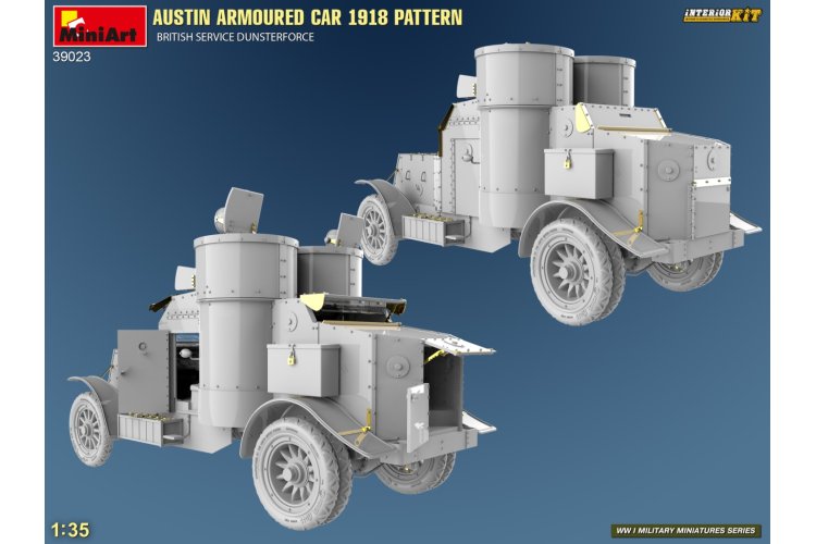1:35 MiniArt 39023 Austin Armored Car 1918 Pattern - British Service Dunsterforce with Full Interior - Min39023 3 - MIN39023