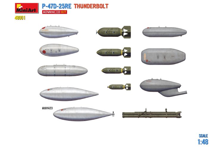 1:48 MiniArt 48001 P-47D-25RE Thunderbolt - Advanced Kit - Min48001 side views 4 - MIN48001