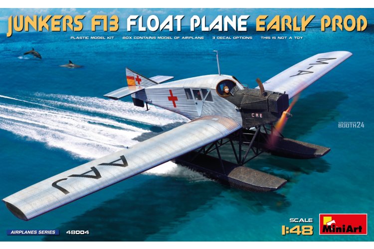 1:48 MiniArt 48004 Junkers F13 Watervliegtuig - Vroege Productie - Min48004 1 - MIN48004