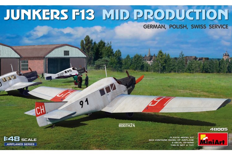 1:48 MiniArt 48005 Junkers F13. Middelste productie - Duitse, Poolse, Zwitserse dienst - Propeller Vliegtuig - Min48005 1 - MIN48005