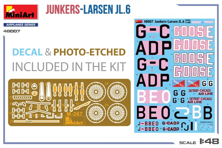 1:48 MiniArt 48007 Junkers-Larsen JL.6 - American Aircraft - Min48007 2 - MIN48007