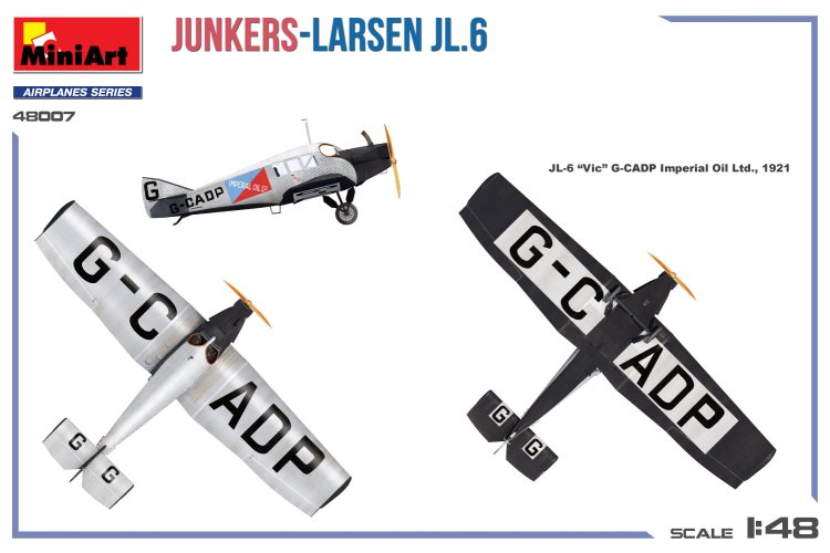 1:48 MiniArt 48007 Junkers-Larsen JL.6 - American Aircraft - Min48007 3 - MIN48007