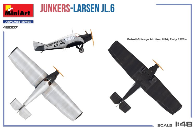 1:48 MiniArt 48007 Junkers-Larsen JL.6 - American Aircraft - Min48007 4 - MIN48007