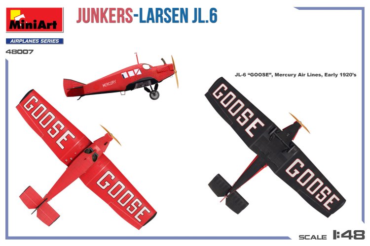 1:48 MiniArt 48007 Junkers-Larsen JL.6 - American Aircraft - Min48007 5 - MIN48007