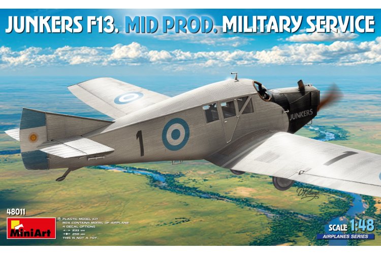 1:48 MiniArt 48011 Junkers F.13 Mid Production Military Service &ndash; German Propeller Aircraft - Min48011 1 - MIN48011