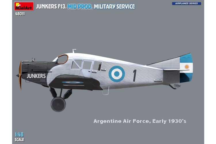 1:48 MiniArt 48011 Junkers F.13 Mid Production Military Service &ndash; German Propeller Aircraft - Min48011 2 - MIN48011