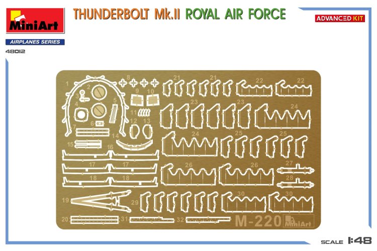 1:48 MiniArt 48012 Republic P-47 Thunderbolt Mk.II Royal Air Force - Advanced Kit - Min48012 4 - MIN48012