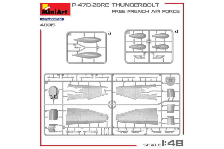1:48 MiniArt 48015 P-47D-28RE Thunderbolt - Free French Air Force - Min48015 3 - MIN48015