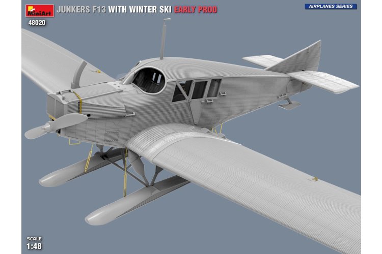 1:48 MiniArt 48020 Junkers F13 with Winter Skis - Early Production - Propeller Aircraft - Min48020 10 - MIN48020