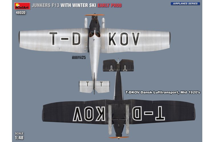 1:48 MiniArt 48020 Junkers F13 with Winter Skis - Early Production - Propeller Aircraft - Min48020 4 - MIN48020