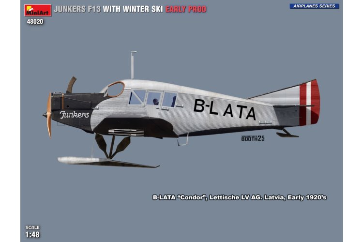 1:48 MiniArt 48020 Junkers F13 with Winter Skis - Early Production - Propeller Aircraft - Min48020 7 - MIN48020