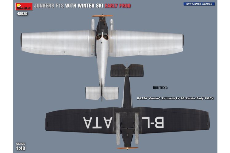 1:48 MiniArt 48020 Junkers F13 with Winter Skis - Early Production - Propeller Aircraft - Min48020 8 - MIN48020