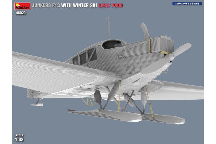 1:48 MiniArt 48020 Junkers F13 with Winter Skis - Early Production - Propeller Aircraft - Min48020 9 - MIN48020
