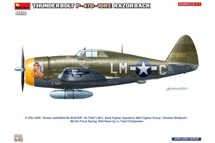 1:48 MiniArt 48030 Republic P-47D-10RE Thunderbolt Razorback - Advanced Kit - WWII Amerikaans Jachtvliegtuig - Min48030 3 - MIN48030