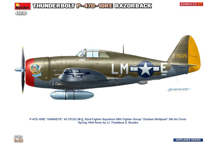 1:48 MiniArt 48030 Republic P-47D-10RE Thunderbolt Razorback - Advanced Kit - WWII Amerikaans Jachtvliegtuig - Min48030 4 - MIN48030