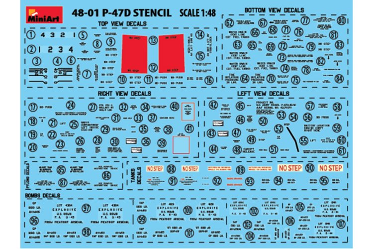 1:48 MiniArt 48030 Republic P-47D-10RE Thunderbolt Razorback - Advanced Kit - WWII Amerikaans Jachtvliegtuig - Min48030 6 - MIN48030
