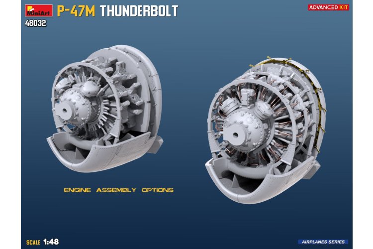1:48 MiniArt 48032 Republic P-47M Thunderbolt WWII - Advanced Kit - Amerikaans Vliegtuig - Min48032 10 - MIN48032
