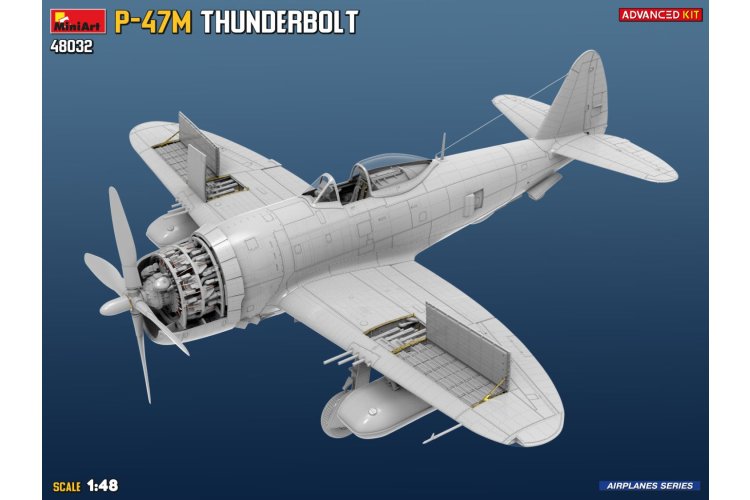 1:48 MiniArt 48032 Republic P-47M Thunderbolt WWII - Advanced Kit - Amerikaans Vliegtuig - Min48032 2 - MIN48032