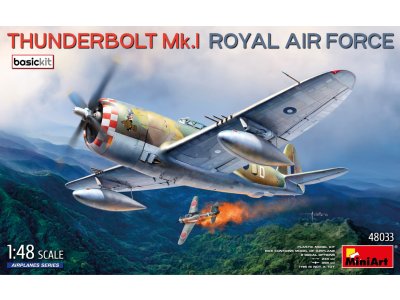 1:48 MiniArt 48033 Republic Thunderbolt Mk.I - Royal Air Force WWII - Basic Kit - Brits Propellervliegtuig - Min48033 1 - MIN48033
