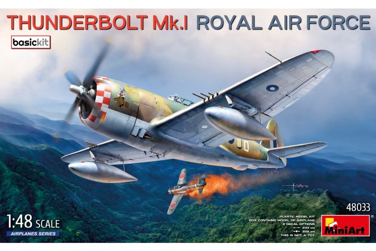 1:48 MiniArt 48033 Republic Thunderbolt Mk.I - Royal Air Force WWII - Basic Kit - Brits Propellervliegtuig - Min48033 1 - MIN48033