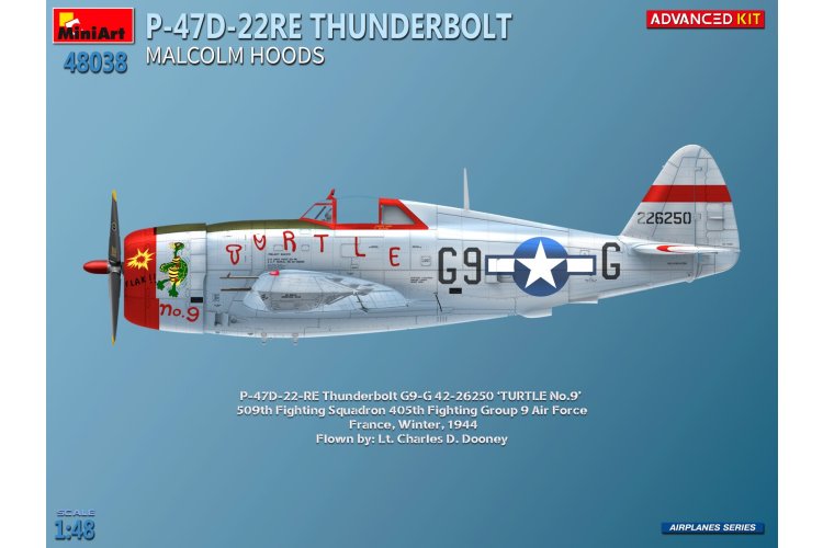 1:48 MiniArt 48038 Republic P-47D-22RE Thunderbolt Malcolm Hoods WWII - Advanced Kit - Amerikaans Vliegtuig - Min48038 2 - MIN48038