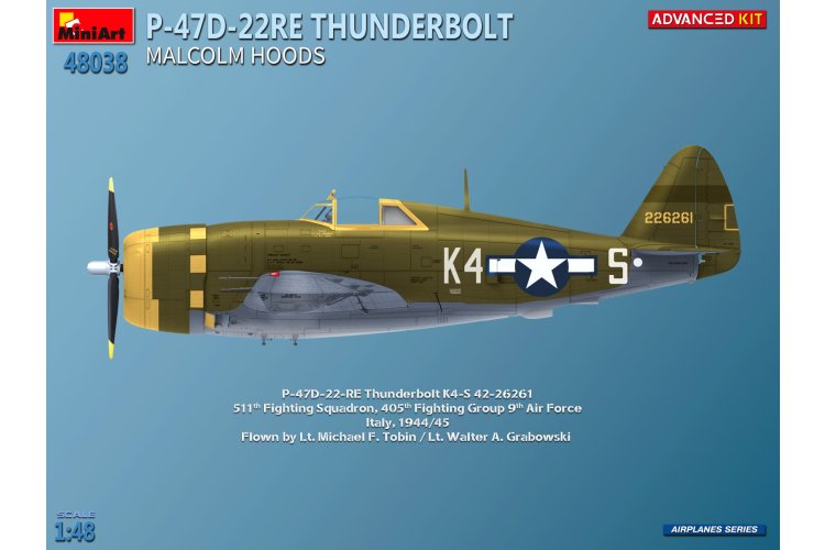 1:48 MiniArt 48038 Republic P-47D-22RE Thunderbolt Malcolm Hoods WWII - Advanced Kit - Amerikaans Vliegtuig - Min48038 3 - MIN48038