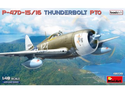 1:48 MiniArt 48039 Republic P-47D-15/16 Thunderbolt PTO WWII - Basic Kit - Amerikaans Jachtvliegtuig - Min48039 1 - MIN48039