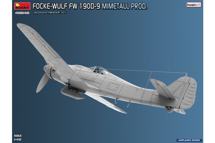 1:48 MiniArt 48040 Focke-Wulf Fw 190D-9 - Mimetall Prod. JG 301. Basic Kit - Duits Propellervliegtuig - Min48040 5 - MIN48040