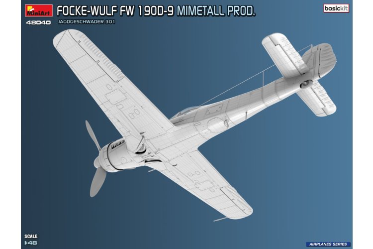 1:48 MiniArt 48040 Focke-Wulf Fw 190D-9 - Mimetall Prod. JG 301. Basic Kit - Duits Propellervliegtuig - Min48040 7 - MIN48040