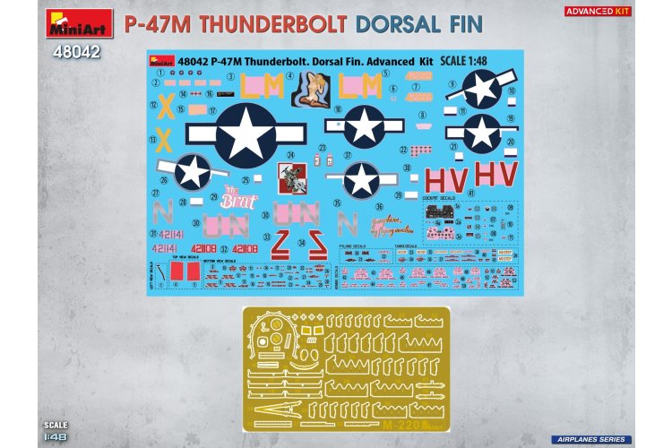 1:48 MiniArt 48042 Republic P-47M Thunderbolt Dorsal Fin WWII - Advanced Kit - Amerikaans Jachtvliegtuig - Min48042 12 - MIN48042
