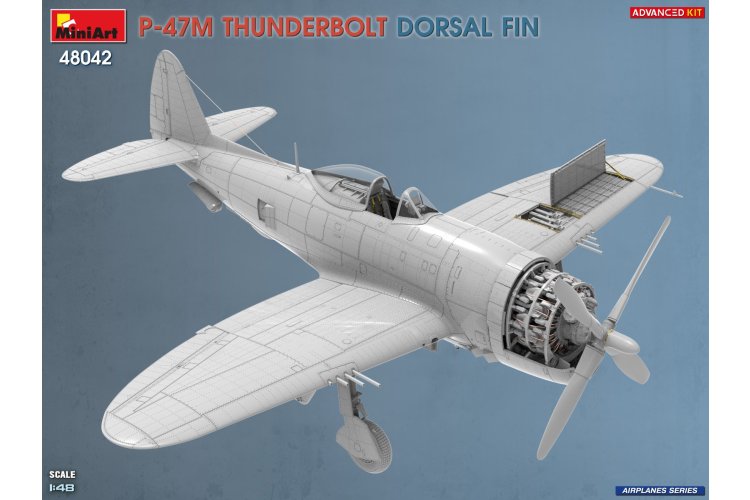 1:48 MiniArt 48042 Republic P-47M Thunderbolt Dorsal Fin WWII - Advanced Kit - Amerikaans Jachtvliegtuig - Min48042 5 - MIN48042