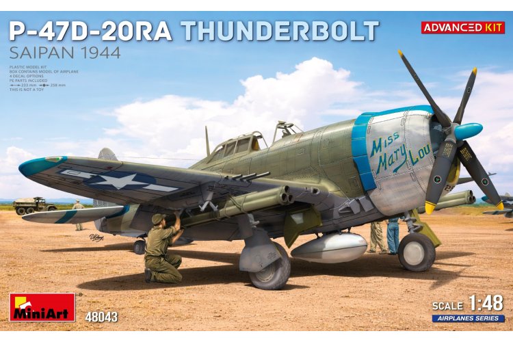 1:48 MiniArt 48043 Republic P-47D-20RA Thunderbolt Saipan 1944 &ndash; Advanced Kit &ndash; American Fighter-Bomber - Min48043 1 - MIN48043